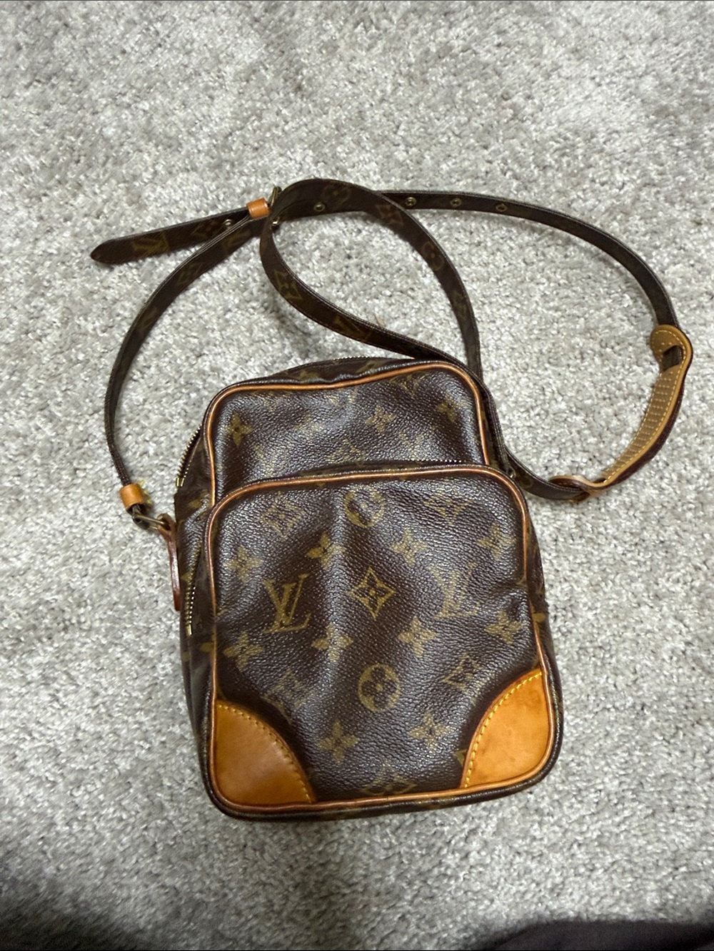 Louis Vuitton Monogram Canvas Messenger Bag in Brown and Tan